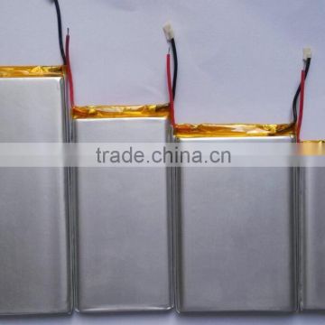 lithium ion battery 2400mAh 3.7V lithium polymer rechargeable battery
