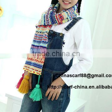 Kids jacquard cashmere scarf wholesale
