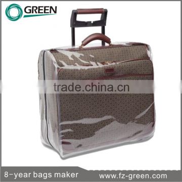 Protective transparent plastic covers for suitcase covers
