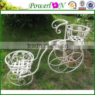 Classical Vintage Antique 2 Tier Metal Iron Bicycle Plant Holder For Garden Home Decoration Patio TS05 G00 C00 X00 PL08-4914