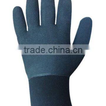 Supper Foam Hppe Liner Solid Nitrile Base Rough Finish Glove-5094