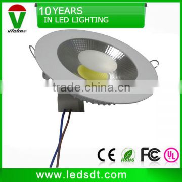 light weight slim 10w recessed cob led downlight full white from sitatome