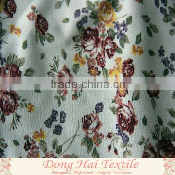 Twill beauty printed cotton spandex fabric