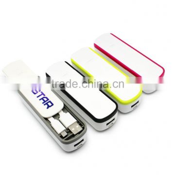 New design Charger high quality Mini shape power bank with customs colorful logo printing mobile charger with gift box package