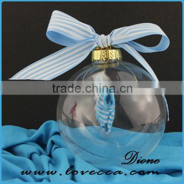 Glass Christmas decor, xmas Glass Ball With Aluminum Cap