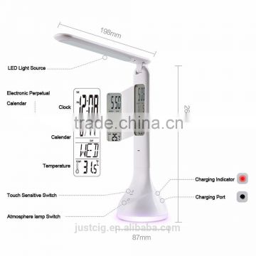 Portable LED Desk Lamp, Table Lamp With Calendar, Reading LED Lamp(3W, Dimmable, Touch Control,Rechargeable,Portable,)