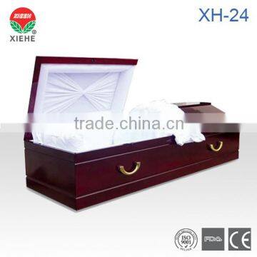 XH-24 Poplar wooden funeral coffin