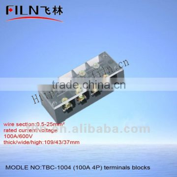 brass block terminal block TBC-1004 100A 4P