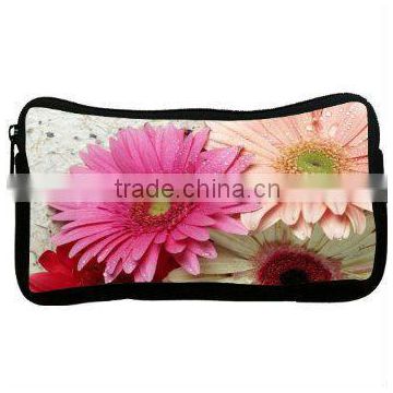 Cheapest fashionable flower design wallet bag/ coin bag with zipper