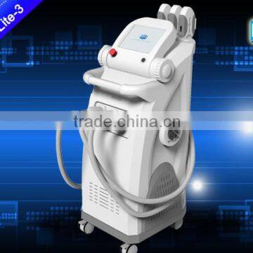 3 different handle shr+ssr+e-light professional hair removal and skin reguventation machine