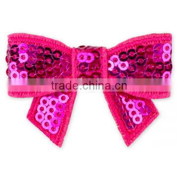 Wholesale Fashion Girls Hair Decorations Hair Bows Girls Boutique Hot Pink Sequin Bow