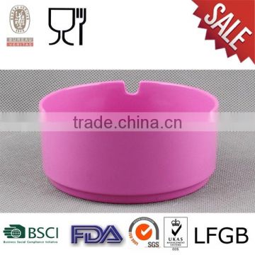 Melamine Round Ashtray with logo pink color