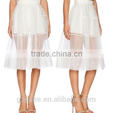 New fashion chiffon organza A-line women skirts