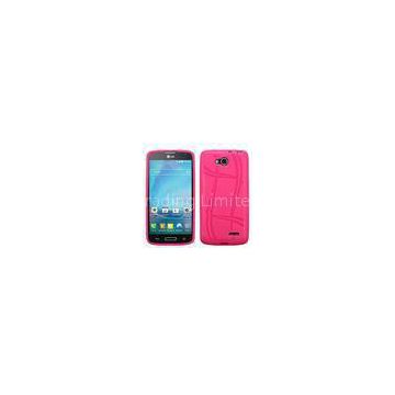 Rubber Silicone Soft Gel Skin LG Cell Phone Covers , LG Optimus L90 Case