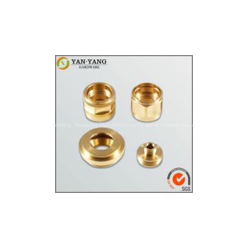 Custom CNC Brass Turning Parts , Central Machinery Parts With Polished Finish