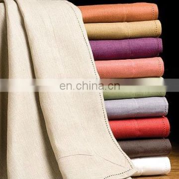 dyeing colors hemstitched pure linen bedding sets in high quality