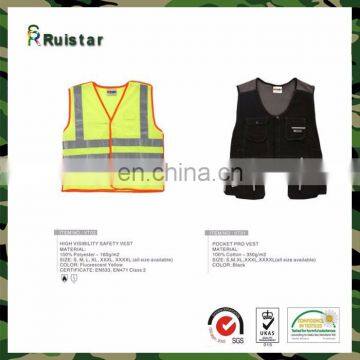 best quality black safety vest