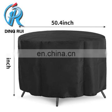 600D polyester patio outdoor furniture cover,  dustproof round table cover