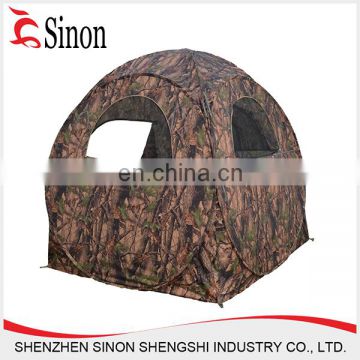 190T Polyester waterproof fabric camouflaged Pattern hunting blind tent