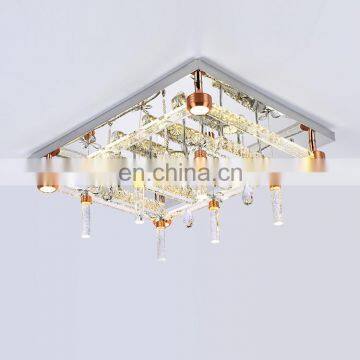 Ad rectangle led lampshade crystal ceiling lighting of ceiling chandelier light fixture