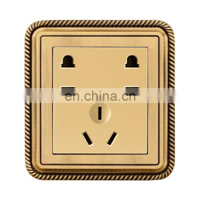 Type 86 AU Standard Pop Socket 7 Pin The Wall Socket Copper Wire Drawing Panel Sockets And Switches Electrical 16A