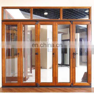 Wood grain looks /powder coating aluminium sliding / bifolding  door