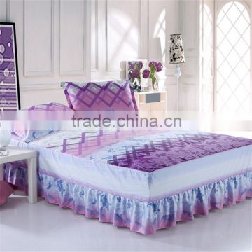 Alibaba China purple flower reactive printing pure cotton Bedclothes for Adult