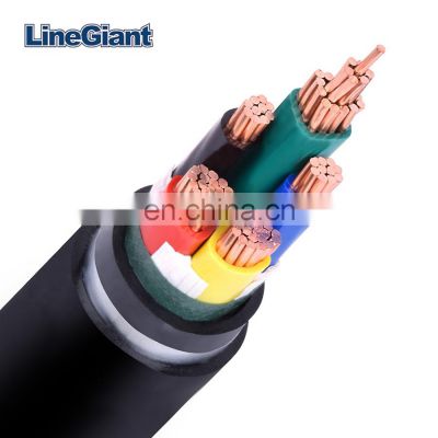 0.6/1KV 90 PVC Insulated Copper Conductor 5 Core 6 Sq Mm YJV Power Cable for Construction and Industrial