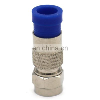 Waterproof outdoor Compression connectors F Connector For RG6 RG11 Coaxial Cable