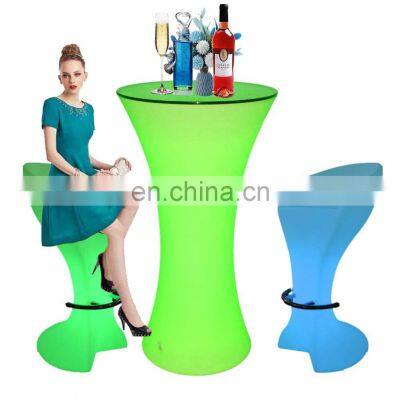 modern lounge bar furniture /Light Up LED Bar Cocktail Table For Party Event Nightclub Wedding Bar Use