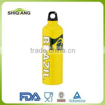 750ml outdoor travelling aluminium sports bottles with plastic lid