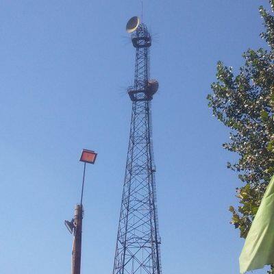 Angle Steel Telecommunication Microwave Antenna Tower Process tower production and processing