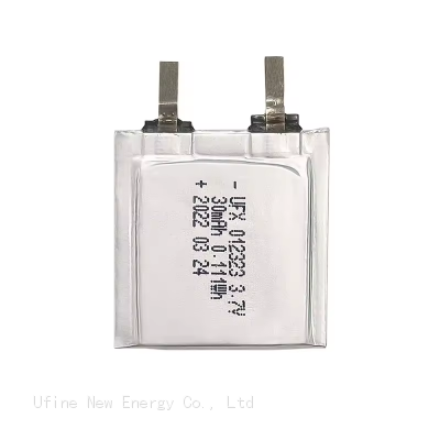 3.7 V 30mAh Ultra Thin Battery 012323 Lithium Battery