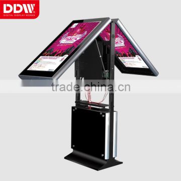 Full HD and 3G/wifi floor stand 55inch dual/double sides digital signage player/advertising LCD