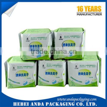 disposal Printed PE sanitary napkin packaging / baby wet wipes bag/wet tissue bag/sanitary towel bag
