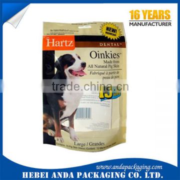 Stand up bag with zipper,pet food packaging, plastic packaging bag