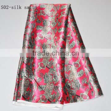 S02wholesles guaranteed quality duchess satin silk fabric/100% silk satin fabric