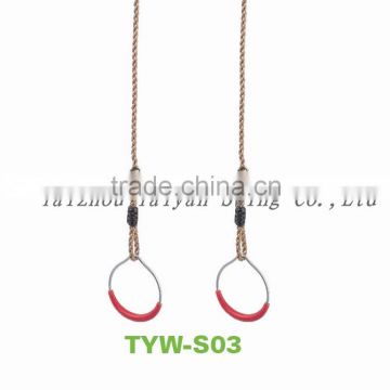 Metal Gymrings with Rope