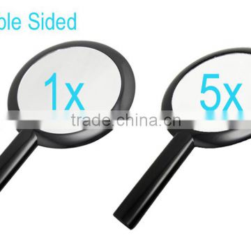Desktop Standing hand held makeup mirror double sided                        
                                                                                Supplier's Choice
