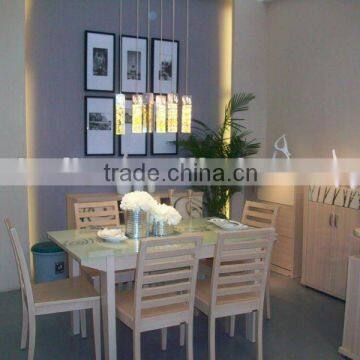 Rectangle beech dining room furniture