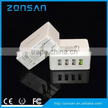 Qualcomm Certified 4 Port QC3.0 USB Charger