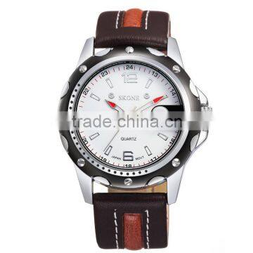 SKONE 9117 High Quality Leather Wristwatch Low Cost Men Watches