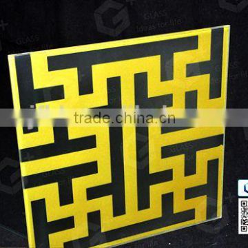Chinese knot design, ceramic silkscreen glass, special matched ink for metal color