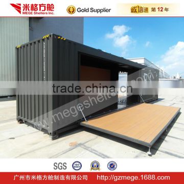 Foldable 40ft shipping container mobile cafe