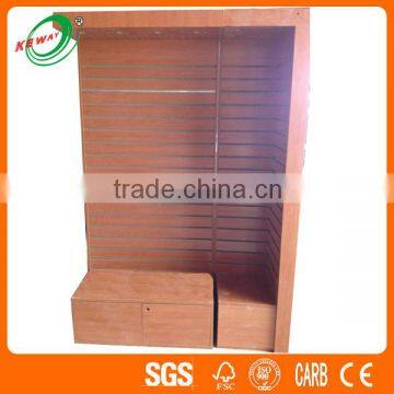 Wood Grain Store Clothing Display Retail Fixture