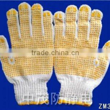 7g double side PVC dotted working glove