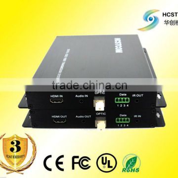 HDMI transceptor de fibra optica / optico 1 ch video +audio +data