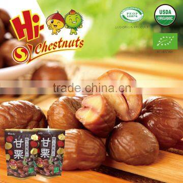 Vacuum packed roasted chestnuts snacks