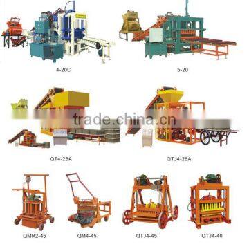 Vlais Factory Small Cement Block Machine For Home Business QTJ4-26 Brick Machine