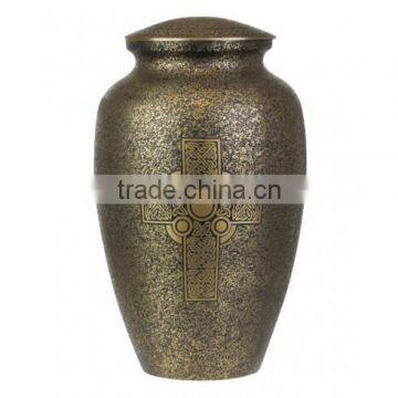 Brass Celtic cross urns for ashes for adults